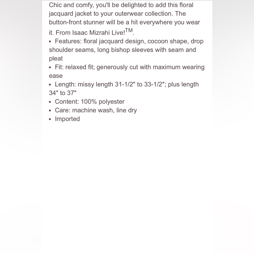 Isaac Mizrahi Pink, Emerald, Navy Floral Jacquard Jacket | XS-M | 42” Bust | New - Picture 5 of 8